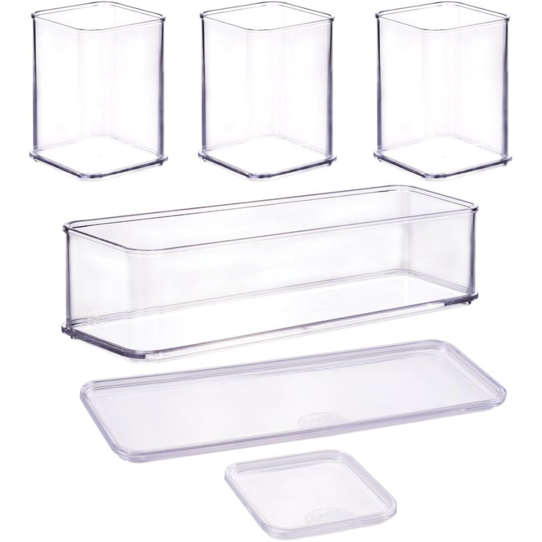Kit 2 Organizadores Encaixa 16,6 cm 6 Peças - Plasútil
