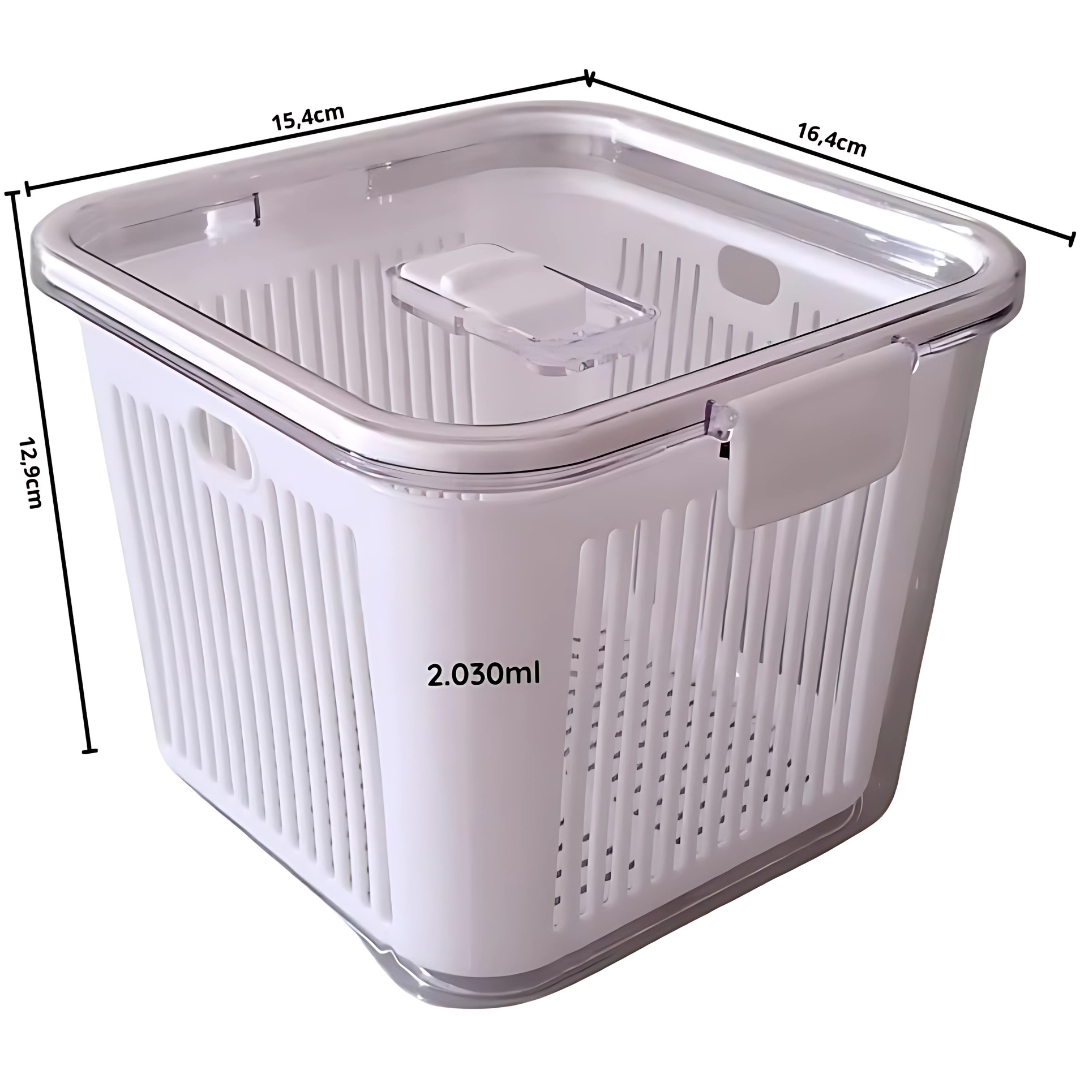 Pote Slim Multiuso com Cesto Branco 2.030ml - Paramount