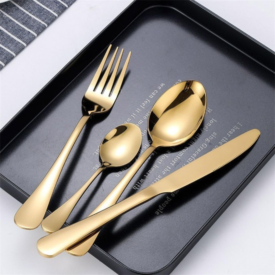 Conjunto de Talheres Sunshine Gold 24 Peças - Fratelli