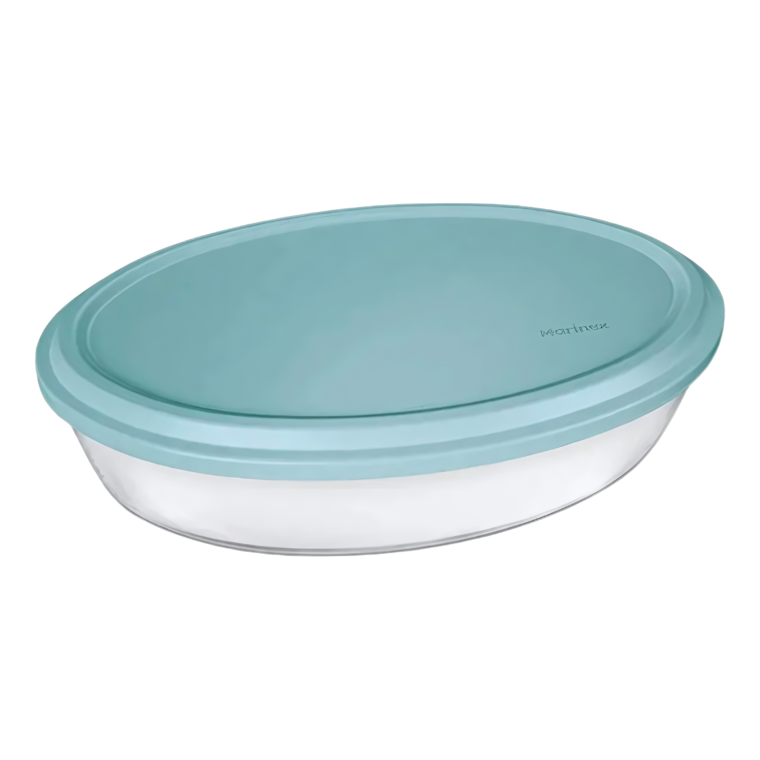 Assadeira Oval Individual 1,6Lts com Tampa - Marinex