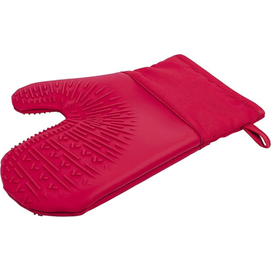 Luva de Silicone com Tecido Vermelha  - Euro Home