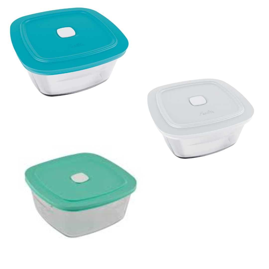 Pote Facilita Vap Quadrada 2Lts com Tampa - Marinex