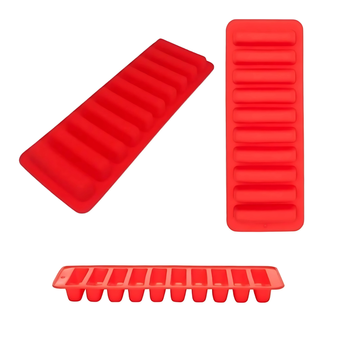 Forma de Gelo Silicone 10 Cavidades Palito Retangular - Clink