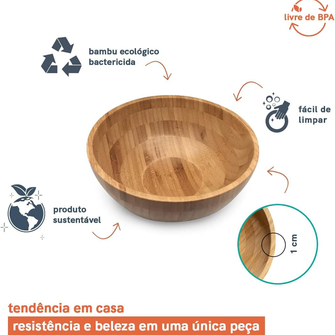 Bowl de Bambu Circular 28cm - Oikos