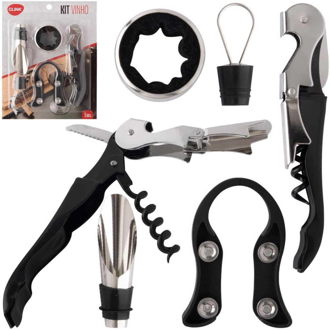 Kit para Vinho 5 Peças - Clink