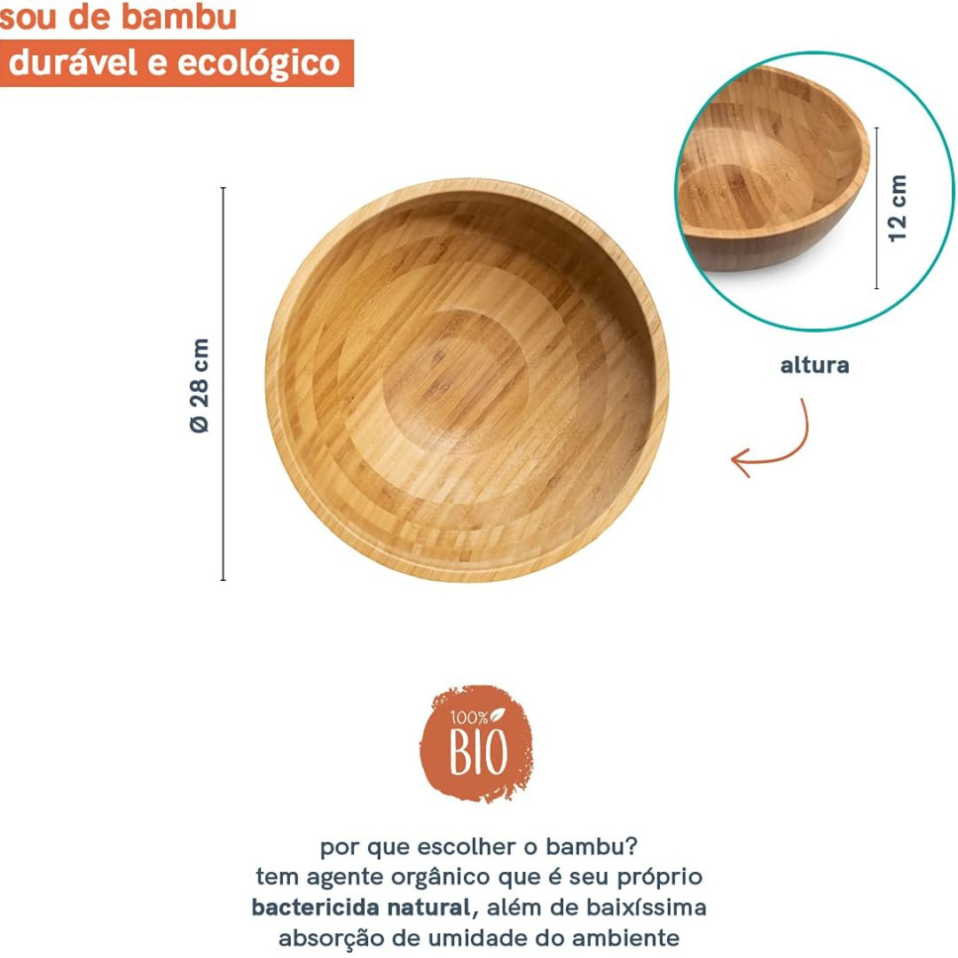 Bowl de Bambu Circular 28cm - Oikos