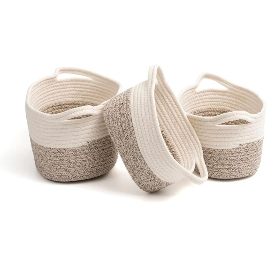 Kit Cestos Duo Cordas com Alças 3pcs - Oikos