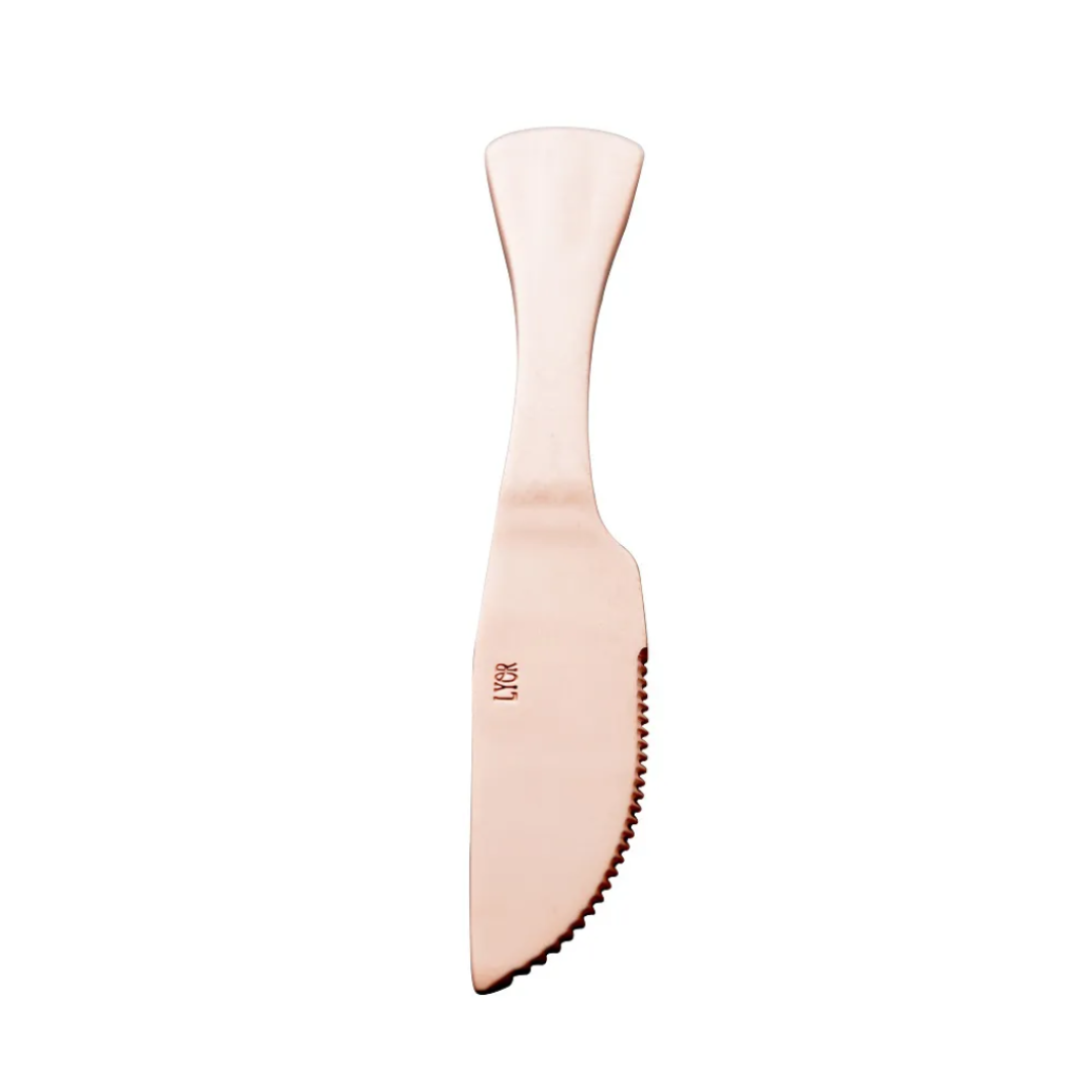 Conjunto 6 Facas para Churrasco de Aço Inox Positano Rosé - Lyor