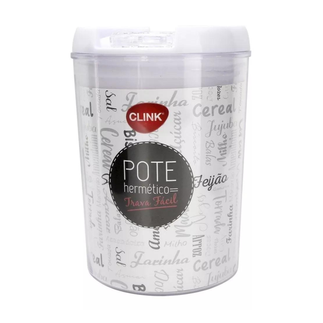 Pote Hermético Circular Trava 600ml - Clink