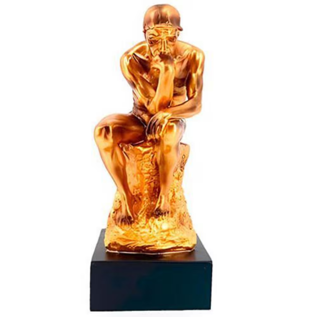 Escultura Resina Homem Pensador 29x12 cm - Entrecasa