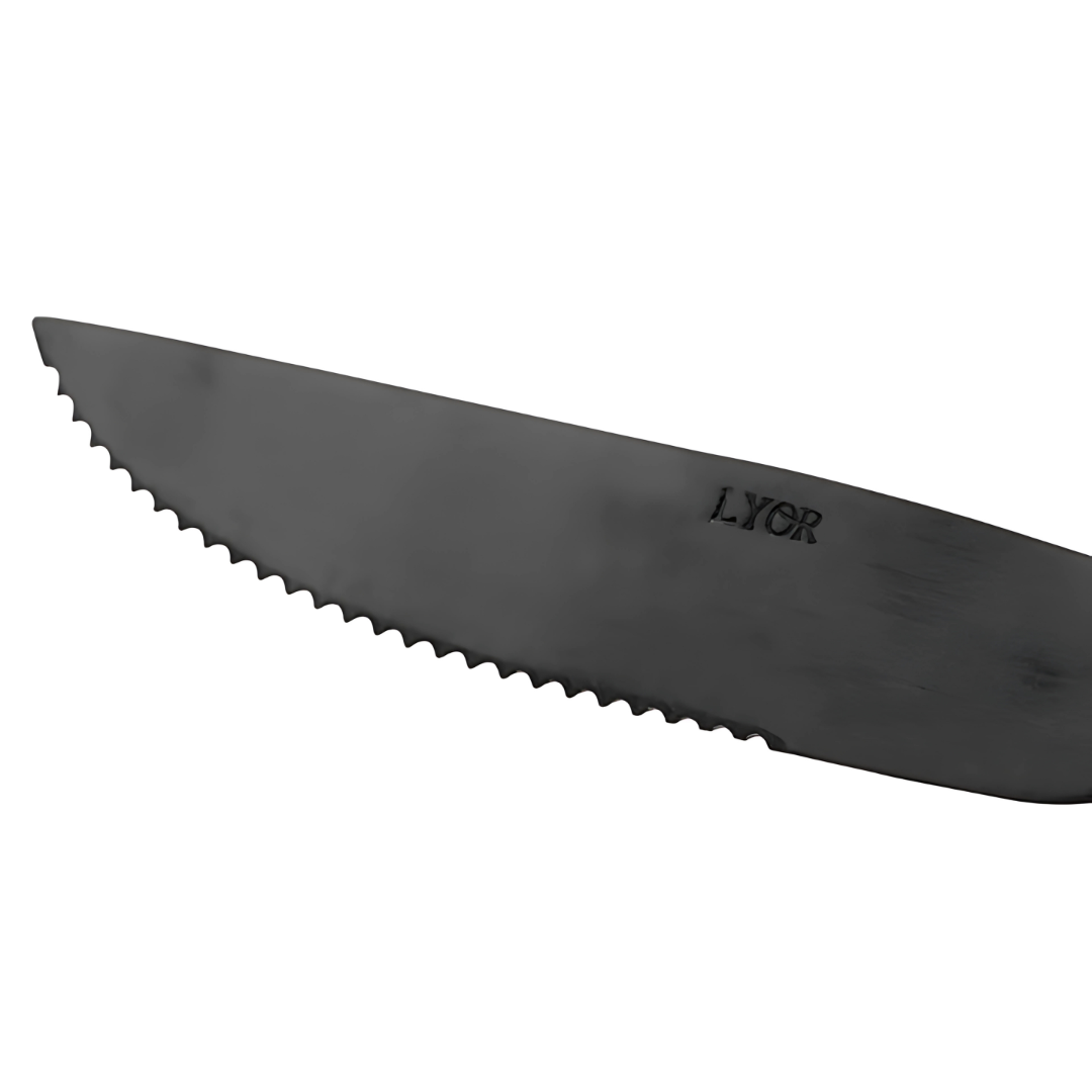 Conjunto 6 Facas para Churrasco de Aço Inox Positano Preto - Lyor