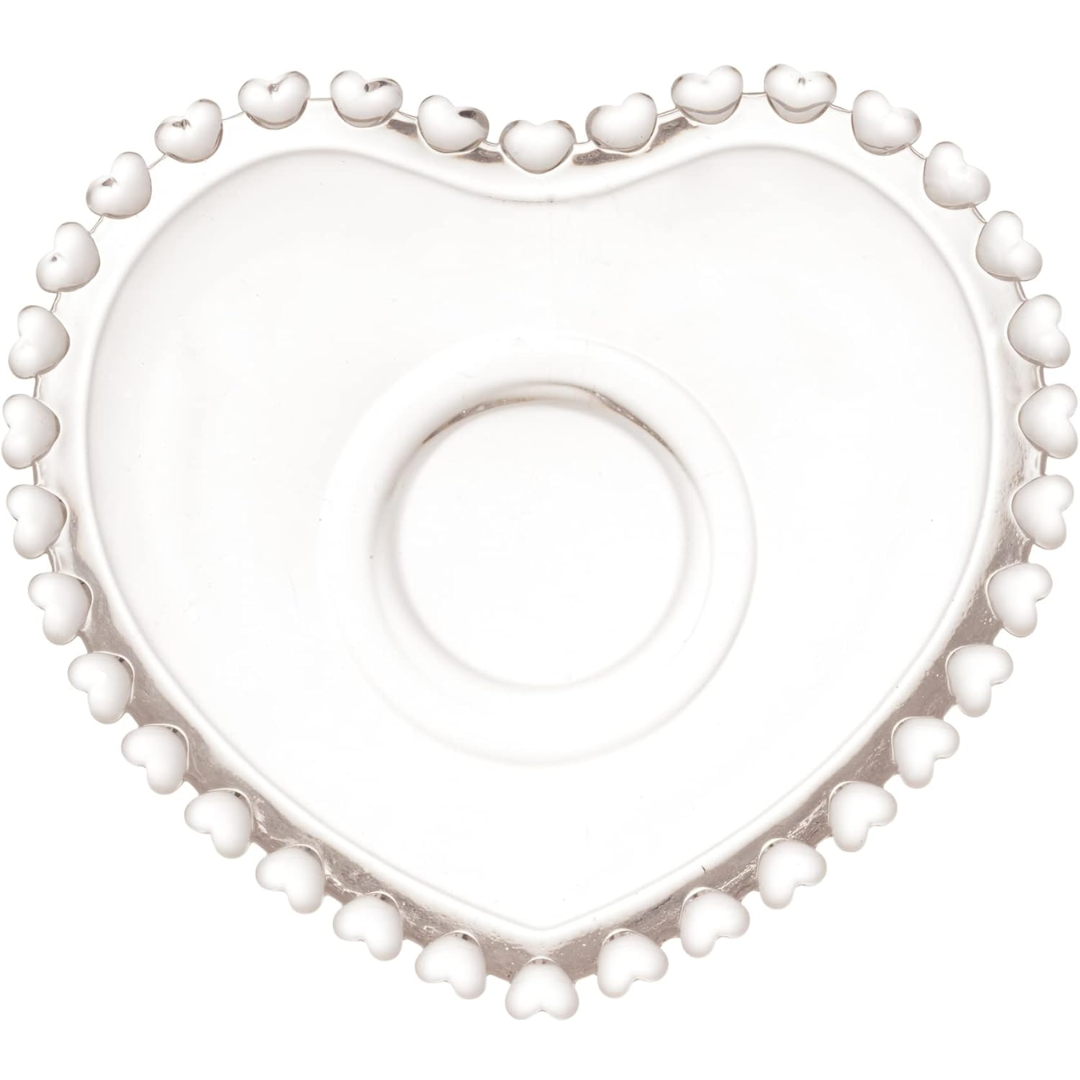 Xícara para Café com Pires de Cristal de Chumbo Coração 80ML - Lyor
