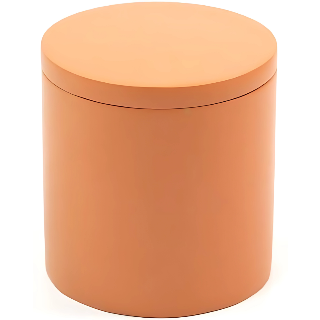 Porta Objetos com Tampa de Resina Minimal Terracota - Oikos