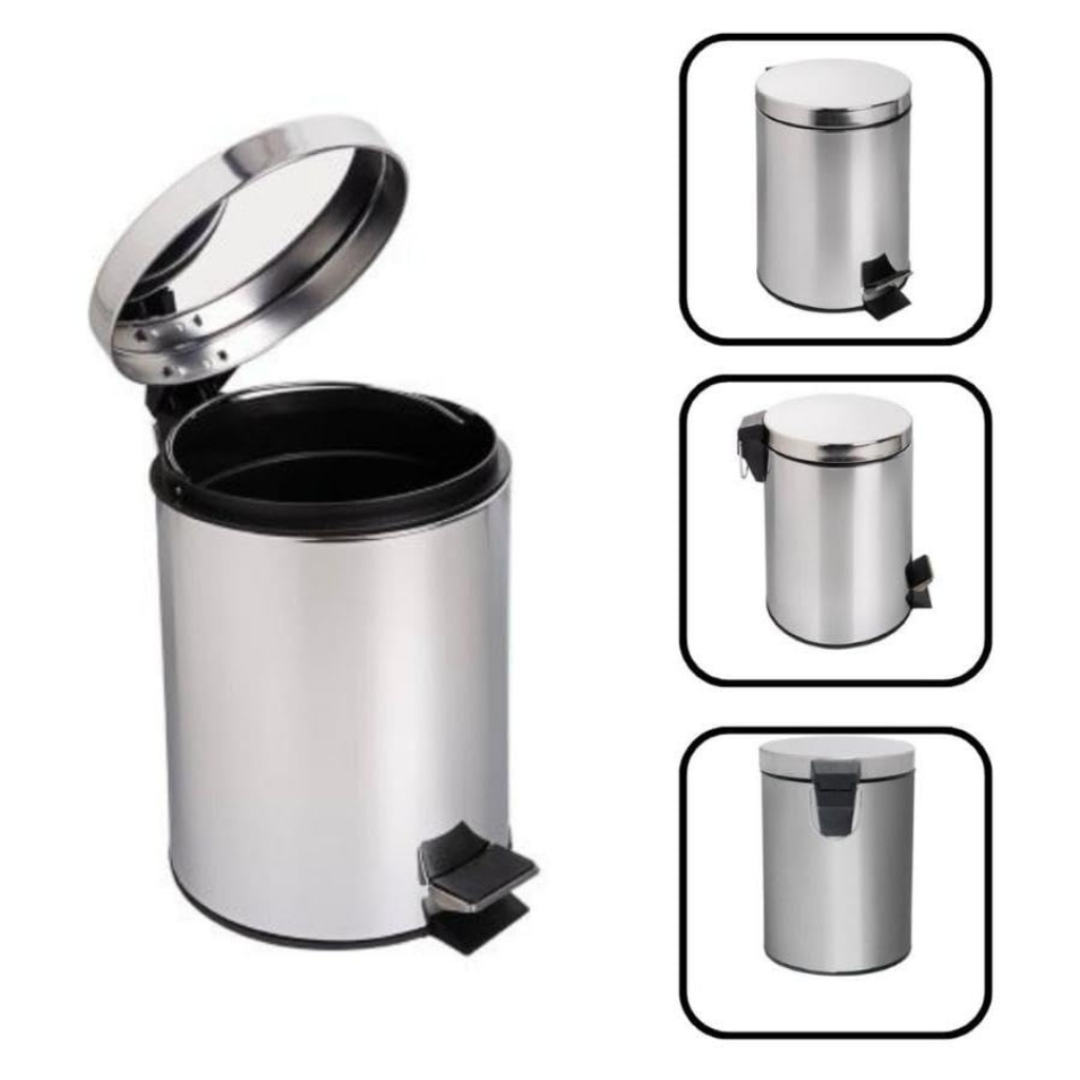 Lixeira com Pedal Inox 3L - Clink