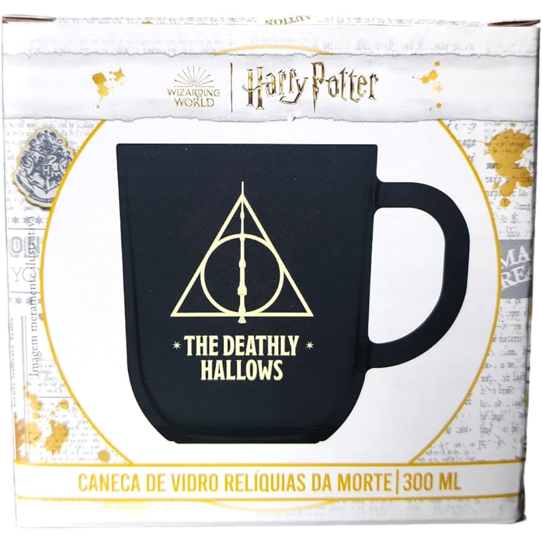 Caneca de Vidro Prime Harry Potter Elementos 300ml - Relíquias